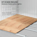 Casetta Box da Giardino Porta Attrezzi 277x195x192 cm con 2 Porte Scorrevoli Grigio Scuro  