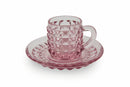 Set 6 Tazzine Caffè in Vetro Colorato con Piattino 90 ml Villa d'Este Home Tivoli Diamond