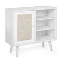 Credenza 1 Anta 3 Ripiani Montiel in Legno