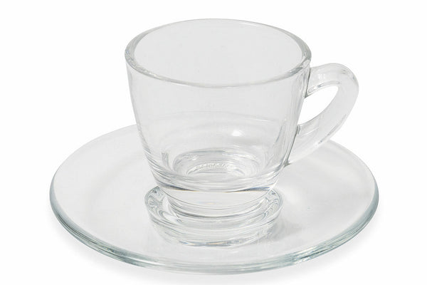 online Set 6 Tazzine Caffè in Vetro con Piattino 57 ml Villa d'Este Home Tivoli Glass