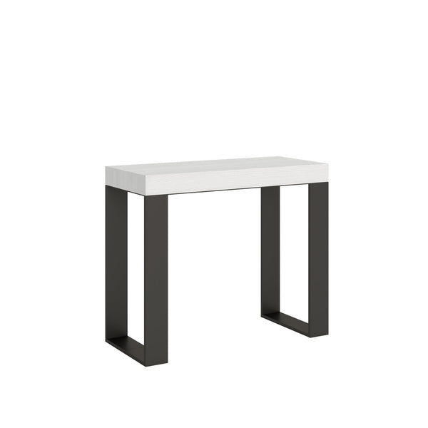 sconto Consolle Allungabile 90-300x40x77 cm in Nobilitato Bianco