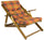 Poltrona Relax 3 Posizioni in Legno con Cuscino Imbottito Rosso