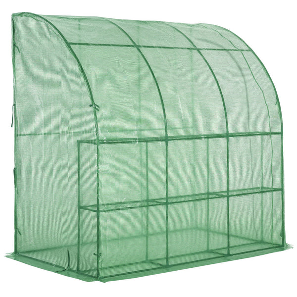 Serra da Parete 2 Ripiani 214x120x215 cm in Acciaio e PE Verde sconto