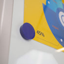 Bacheca con Ante Scorrevoli 94X67,5X5,9 cm in Alluminio Fondo Magnetico Silver