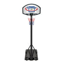 Canestro da Basket Esterno Altezza Allungabile 140-200 cm con Ruote in Metallo 