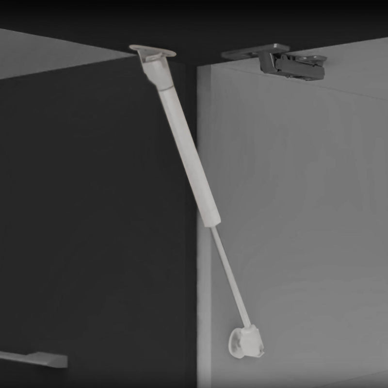 Pistone a Gas per Ante a Ribalta Forza 8 Kg Corsa 80 mm Grigio Metallizzato 10 Pezzi Emuca