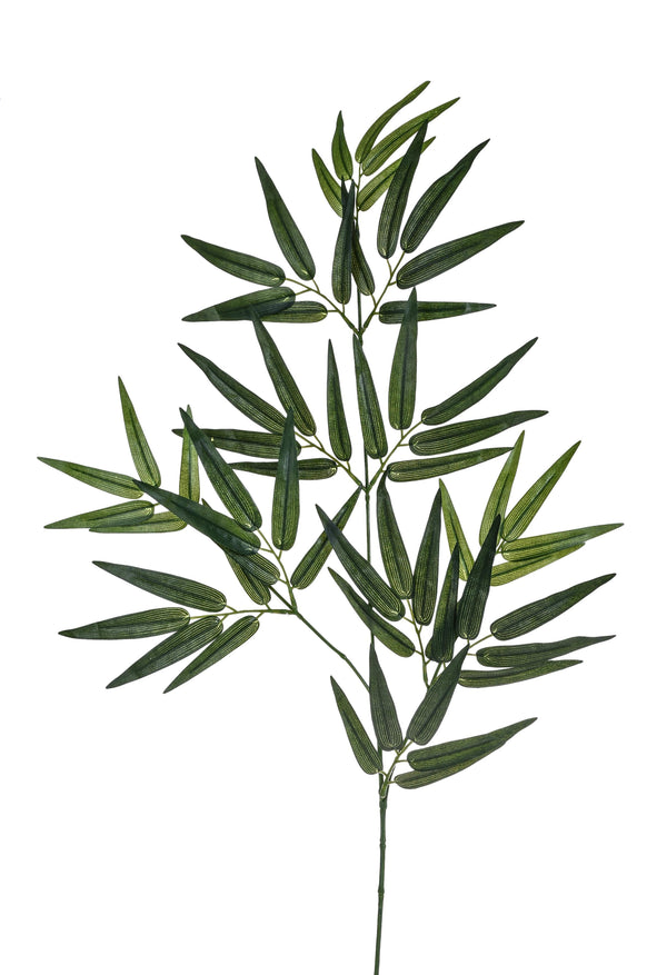 Set 6 Rami Bamboo Artificiale a 3 Diramazioni Altezza 72 cm Verde sconto