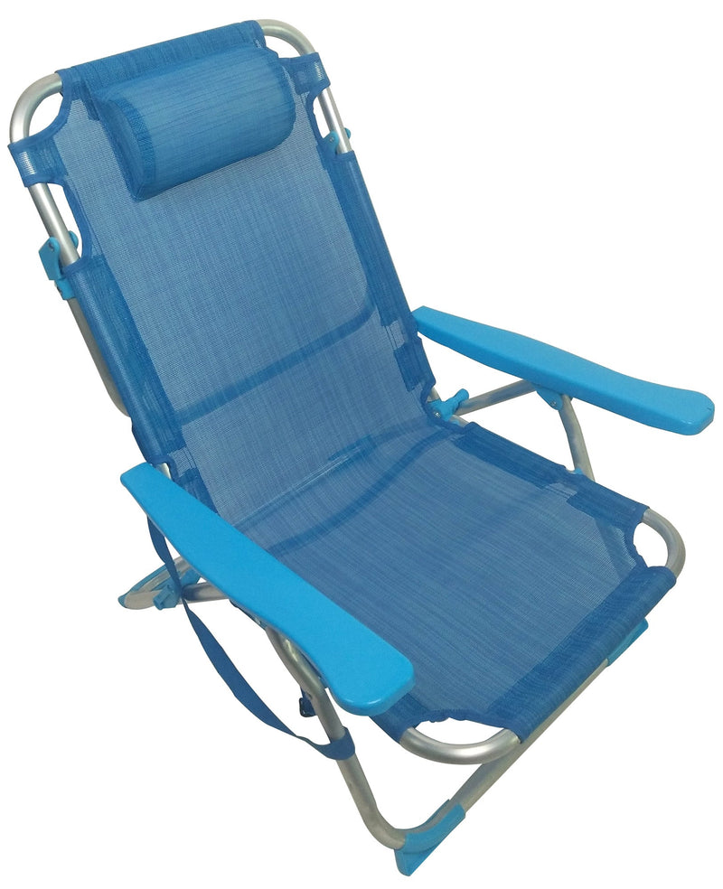 Spiaggina da Giardino 62x63x78 cm in Alluminio Blu Melange