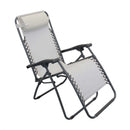 Sedia Sdraio Zero Gravity Reclinabile Pieghevole 88x65x110 h cm in Textilene Beige