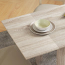 Tavolo a Ribalta per 4 Persone max Impermeabile e Antigraffio 140x70x75 cm in Truciolato Rovere
