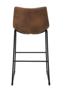 Sgabello Metropolitan Touch 45x54x99 cm in Ferro e PU Marrone e Nero