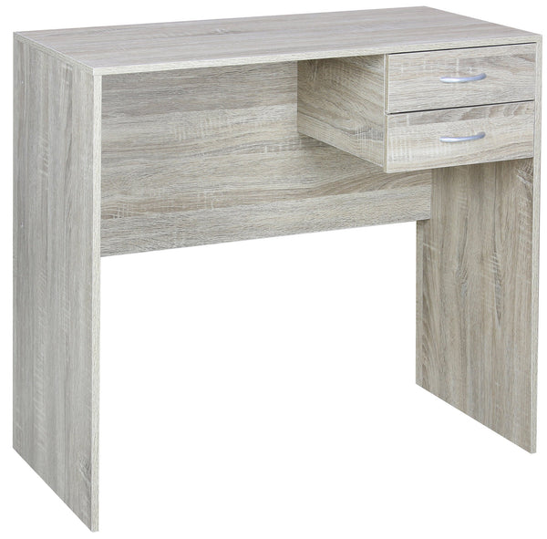 acquista Scrivania Scrittoio 80x40x76 cm con 2 Cassetti in Melamina