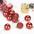 Set 48 Palline Decorative Ø 7 cm per Albero di Natale Rosse