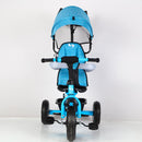 Triciclo Passeggino per Bambini 69x49x98 cm con Parasole e Campanellino Trico Funny Blu