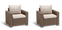 Set 2 Poltrone da Giardino 83x68x71,5h cm Keter California Cappuccino