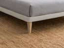 Letto Singolo con Rete Rivestita Similpelle Tortora Tessis Testata Flat Varie Misure