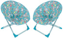 Set 2 Sedie da Giardino Pieghevoli per Bambini in Ferro Soriani Moonchair Unicorno