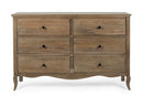 Cassettiera 6 Cassetti 125x41,6x80h cm Domitille 