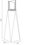 Camino a Bioetanolo da Pavimento 34,5x34,5x120 cm 1500W 1,2L Nairobi Nero 