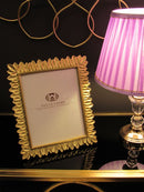 Cornice Glam Leaves 28x1,8x30,2 cm in Resina Oro