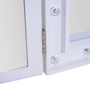 Specchio da Trucco Ripiegabile Retroilluminato con 16 LED Bianco 73x53.5x4.5 cm 