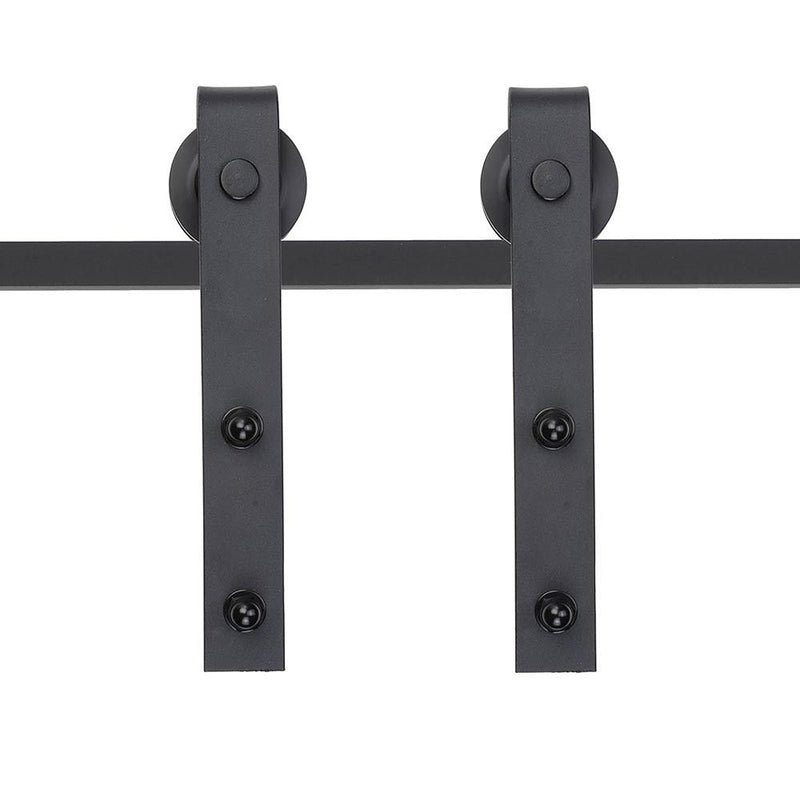 Binario per Porte Scorrevoli con Kit di Accessori in Acciaio al Carbonio 200x4x0.6 cm 