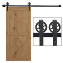 Binario per Porte Scorrevoli con Kit di Accessori in Acciaio Nero 100 cm sm 180mm 