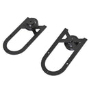 Binario per Porte Scorrevoli con Kit di Accessori in Acciaio Nero 100 cm sm 110mm 