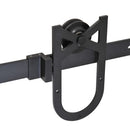 Binario per Porte Scorrevoli con Kit di Accessori in Acciaio Nero 100 cm sm 110mm 