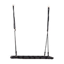 Altalena a Nido da Giardino Rettangolare con Anelli per Bambini Nero 100x76x4 cm 