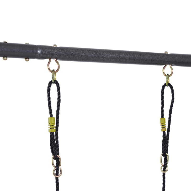 Parco Giochi Altalena e Scala per Bambini da Giardino in Metallo 