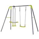 Parco Giochi Altalena e Dondolo per Bambini da Giardino in Metallo 