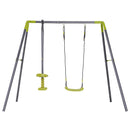 Parco Giochi Altalena e Dondolo per Bambini da Giardino in Metallo 