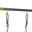 Parco Giochi Altalena Cavalluccio e Scaletta per Bambini in Metallo Verde 