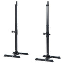 Supporto per Bilanciere Regolabile in Altezza su 10 Livelli in Acciaio Nero 