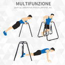 Dip Station Parallele con Passanti e Maniglie Imbottite in Acciaio 