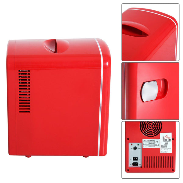 Mini Frigorifero Multifunzionale Freddo Caldo 4L Rosso 28x20x30 cm acquista