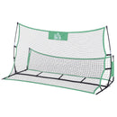 Rete da Calcio con Rimbalzatore per Allenamento in Acciaio 214x100x118 cm 