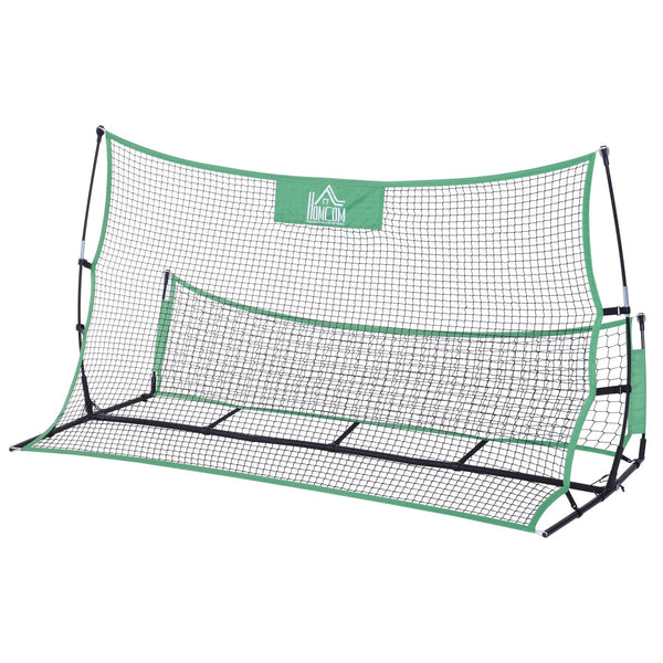sconto Rete da Calcio con Rimbalzatore per Allenamento in Acciaio 214x100x118 cm