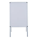 Espositore Pubblicitario Bifacciale a Cavalletto Pieghevole in PVC Bianco 64x8x121 cm 