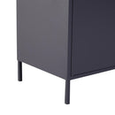 Armadio Archivio a 3 Ripiani in Metallo Nero 65x36x105 cm 