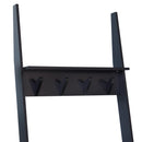 Appendiabiti da Ingresso a 3 Ripiani 4 Ganci in Legno Nero 67x38.5x196 cm 
