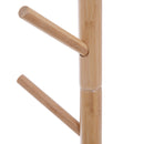 Panca con Appendiabiti in Bambù Bianco e Legno 80x30x180 cm 