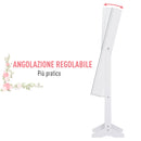 Armadio Portagioie e Trucchi con Specchio e Illuminazione LED Automatica Bianco 30x146x36 cm 