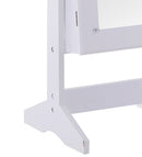 Armadio Portagioie a Specchio con 20 Luci LED Bianco 40x37x146 cm 