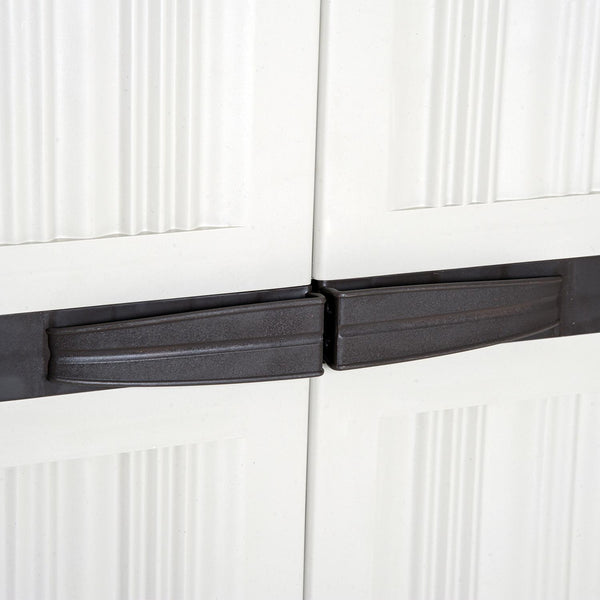 Armadio da Esterno Impermeabile con 3 Ripiani in Plastica 65x37x172 cm acquista