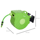 Rullo Avvolgitubo a Parete Portatile con Riavvolgimento Automatico 15 Metri 