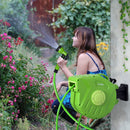 Rullo Avvolgitubo Riavvolgimento Automatico con Ugello Multifunzionale Giardino 20 Metri 