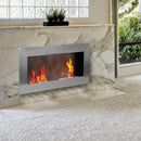 Camino a Bioetanolo da Parete 110x54 cm Inox 