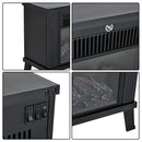 Camino Elettrico da Terra Effetto Fiamma 600W/1200W Nero 